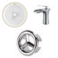 American Imaginations AI-26757 15" White Round Undermount Transitional Bathroom Undermount Sink Set