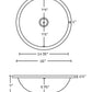 American Imaginations AI-26763 16" Biscuit Round Undermount Transitional Bathroom Undermount Sink Set