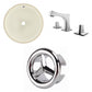 American Imaginations AI-26764 16" Biscuit Round Undermount Transitional Bathroom Undermount Sink Set