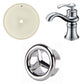 American Imaginations AI-26765 16" Biscuit Round Undermount Transitional Bathroom Undermount Sink Set