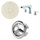 American Imaginations AI-26769 16" Biscuit Round Undermount Transitional Bathroom Undermount Sink Set