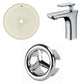 American Imaginations AI-26770 16" Biscuit Round Undermount Transitional Bathroom Undermount Sink Set