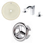 American Imaginations AI-26772 16" Biscuit Round Undermount Transitional Bathroom Undermount Sink Set