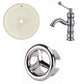 American Imaginations AI-26773 16" Biscuit Round Undermount Transitional Bathroom Undermount Sink Set