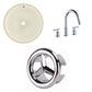 American Imaginations AI-26776 16" Biscuit Round Undermount Transitional Bathroom Undermount Sink Set