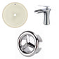 American Imaginations AI-26777 16" Biscuit Round Undermount Transitional Bathroom Undermount Sink Set