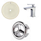 American Imaginations AI-26779 16" Biscuit Round Undermount Transitional Bathroom Undermount Sink Set
