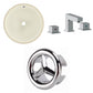 American Imaginations AI-26781 16" Biscuit Round Undermount Transitional Bathroom Undermount Sink Set