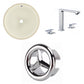 American Imaginations AI-26782 16" Biscuit Round Undermount Transitional Bathroom Undermount Sink Set