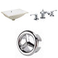 American Imaginations AI-26787 18" White Rectangular Undermount Transitional Bathroom Undermount Sink Set