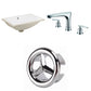 American Imaginations AI-26789 18" White Rectangular Undermount Transitional Bathroom Undermount Sink Set