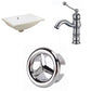 American Imaginations AI-26793 18" White Rectangular Undermount Transitional Bathroom Undermount Sink Set
