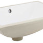 American Imaginations AI-26796 18" White Rectangular Undermount Transitional Bathroom Undermount Sink Set