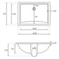 American Imaginations AI-26799 18" White Rectangular Undermount Transitional Bathroom Undermount Sink Set