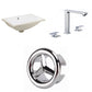 American Imaginations AI-26802 18" White Rectangular Undermount Transitional Bathroom Undermount Sink Set