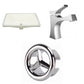 American Imaginations AI-26803 18" Biscuit Rectangular Undermount Transitional Bathroom Undermount Sink Set
