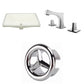 American Imaginations AI-26804 18" Biscuit Rectangular Undermount Transitional Bathroom Undermount Sink Set