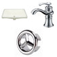 American Imaginations AI-26805 18" Biscuit Rectangular Undermount Transitional Bathroom Undermount Sink Set