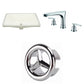 American Imaginations AI-26809 18" Biscuit Rectangular Undermount Transitional Bathroom Undermount Sink Set