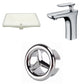 American Imaginations AI-26810 18" Biscuit Rectangular Undermount Transitional Bathroom Undermount Sink Set