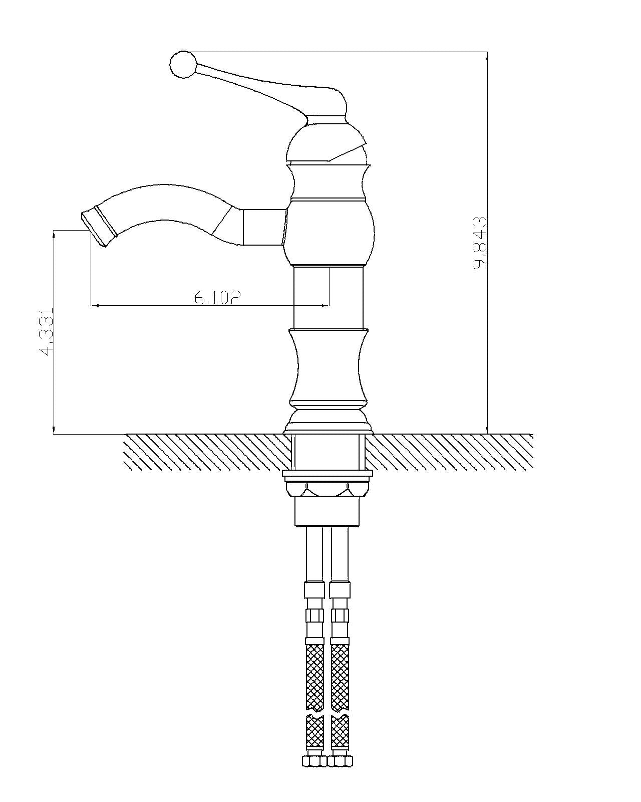 American Imaginations AI-26813 18" Biscuit Rectangular Undermount Transitional Bathroom Undermount Sink Set