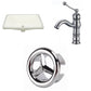 American Imaginations AI-26813 18" Biscuit Rectangular Undermount Transitional Bathroom Undermount Sink Set