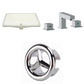American Imaginations AI-26821 18" Biscuit Rectangular Undermount Transitional Bathroom Undermount Sink Set