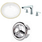 American Imaginations AI-26829 20" White Oval Undermount Transitional Bathroom Undermount Sink Set
