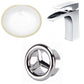American Imaginations AI-26831 20" White Oval Undermount Transitional Bathroom Undermount Sink Set