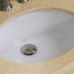 American Imaginations AI-26832 20" White Oval Undermount Transitional Bathroom Undermount Sink Set