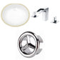 American Imaginations AI-26832 20" White Oval Undermount Transitional Bathroom Undermount Sink Set