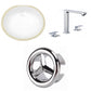 American Imaginations AI-26842 20" White Oval Undermount Transitional Bathroom Undermount Sink Set