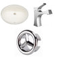 American Imaginations AI-26843 20" Biscuit Oval Undermount Transitional Bathroom Undermount Sink Set