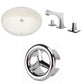American Imaginations AI-26844 20" Biscuit Oval Undermount Transitional Bathroom Undermount Sink Set