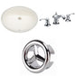 American Imaginations AI-26847 20" Biscuit Oval Undermount Transitional Bathroom Undermount Sink Set