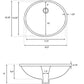 American Imaginations AI-26851 20" Biscuit Oval Undermount Transitional Bathroom Undermount Sink Set