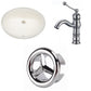 American Imaginations AI-26853 20" Biscuit Oval Undermount Transitional Bathroom Undermount Sink Set