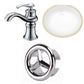 American Imaginations AI-26925 18" White Oval Undermount Transitional Bathroom Undermount Sink Set