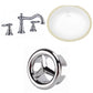 American Imaginations AI-26935 18" White Oval Undermount Transitional Bathroom Undermount Sink Set