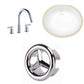 American Imaginations AI-26936 18" White Oval Undermount Transitional Bathroom Undermount Sink Set