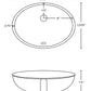 American Imaginations AI-26943 17" White Oval Undermount Transitional Bathroom Undermount Sink Set