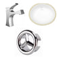 American Imaginations AI-26943 17" White Oval Undermount Transitional Bathroom Undermount Sink Set