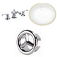 American Imaginations AI-26947 17" White Oval Undermount Transitional Bathroom Undermount Sink Set