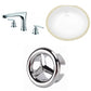 American Imaginations AI-26949 17" White Oval Undermount Transitional Bathroom Undermount Sink Set