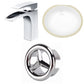 American Imaginations AI-26951 17" White Oval Undermount Transitional Bathroom Undermount Sink Set