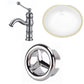 American Imaginations AI-26953 17" White Oval Undermount Transitional Bathroom Undermount Sink Set