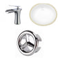 American Imaginations AI-26957 17" White Oval Undermount Transitional Bathroom Undermount Sink Set