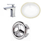 American Imaginations AI-26959 17" White Oval Undermount Transitional Bathroom Undermount Sink Set