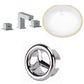 American Imaginations AI-26961 17" White Oval Undermount Transitional Bathroom Undermount Sink Set