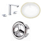 American Imaginations AI-26962 17" White Oval Undermount Transitional Bathroom Undermount Sink Set